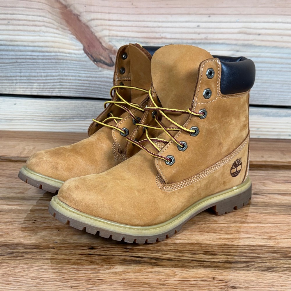 Timberland 6" Women's 9 Premium Waterproof Boot Wheat Nubuck Leather 10061